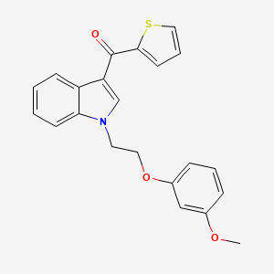 molecular formula C22H19NO3S B3622843 1-[2-(3-METHOXYPHENOXY)ETHYL]-3-(THIOPHENE-2-CARBONYL)-1H-INDOLE 