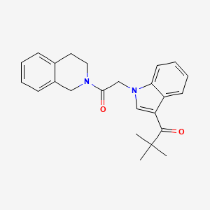 1-{1-[2-(3,4-dihydro-2(1H)-isoquinolinyl)-2-oxoethyl]-1H-indol-3-yl}-2,2-dimethyl-1-propanone