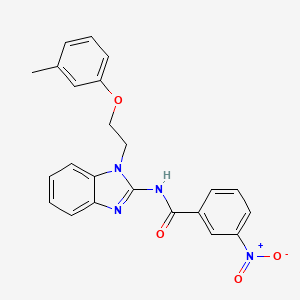 molecular formula C23H20N4O4 B3622850 N-{1-[2-(3-METHYLPHENOXY)ETHYL]-1H-1,3-BENZODIAZOL-2-YL}-3-NITROBENZAMIDE 