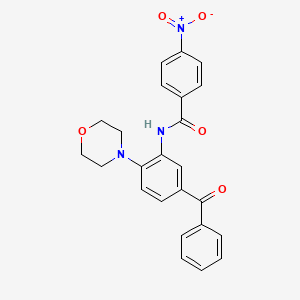 molecular formula C24H21N3O5 B3622883 N-(5-benzoyl-2-morpholin-4-ylphenyl)-4-nitrobenzamide 