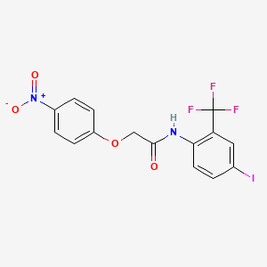 molecular formula C15H10F3IN2O4 B3622904 N-[4-iodo-2-(trifluoromethyl)phenyl]-2-(4-nitrophenoxy)acetamide 