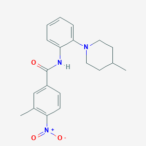 3-methyl-N-[2-(4-methylpiperidin-1-yl)phenyl]-4-nitrobenzamide