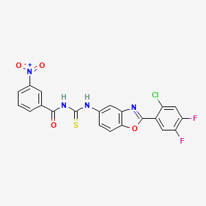 N-({[2-(2-chloro-4,5-difluorophenyl)-1,3-benzoxazol-5-yl]amino}carbonothioyl)-3-nitrobenzamide