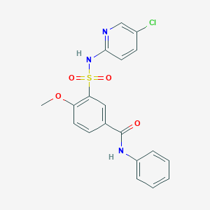 3-[(5-chloropyridin-2-yl)sulfamoyl]-4-methoxy-N-phenylbenzamide