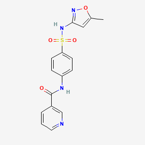 molecular formula C16H14N4O4S B3623002 N-{4-[(5-methyl-1,2-oxazol-3-yl)sulfamoyl]phenyl}pyridine-3-carboxamide 