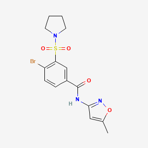 4-bromo-N-(5-methyl-3-isoxazolyl)-3-(1-pyrrolidinylsulfonyl)benzamide