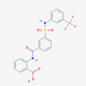 2-[[3-[[3-(Trifluoromethyl)phenyl]sulfamoyl]benzoyl]amino]benzoic acid