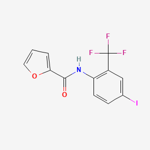 molecular formula C12H7F3INO2 B3623023 N-[4-iodo-2-(trifluoromethyl)phenyl]furan-2-carboxamide 