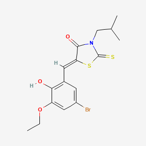 5-(5-bromo-3-ethoxy-2-hydroxybenzylidene)-3-isobutyl-2-thioxo-1,3-thiazolidin-4-one