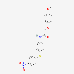 2-(4-methoxyphenoxy)-N-{4-[(4-nitrophenyl)thio]phenyl}acetamide