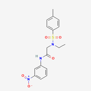 molecular formula C17H19N3O5S B3623036 N~2~-ethyl-N~2~-[(4-methylphenyl)sulfonyl]-N-(3-nitrophenyl)glycinamide 