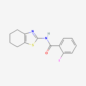 molecular formula C14H13IN2OS B3623042 2-iodo-N-(4,5,6,7-tetrahydro-1,3-benzothiazol-2-yl)benzamide 