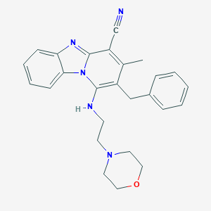 2-Benzyl-3-methyl-1-{[2-(morpholin-4-yl)ethyl]amino}pyrido[1,2-a]benzimidazole-4-carbonitrile
