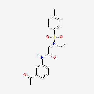 molecular formula C19H22N2O4S B3623052 N-(3-acetylphenyl)-N~2~-ethyl-N~2~-[(4-methylphenyl)sulfonyl]glycinamide 