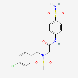 N~1~-[4-(aminosulfonyl)phenyl]-N~2~-(4-chlorobenzyl)-N~2~-(methylsulfonyl)glycinamide