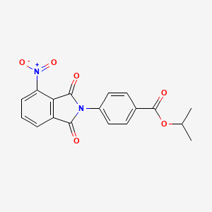 molecular formula C18H14N2O6 B3623089 isopropyl 4-(4-nitro-1,3-dioxo-1,3-dihydro-2H-isoindol-2-yl)benzoate 