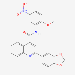 2-(1,3-benzodioxol-5-yl)-N-(2-methoxy-5-nitrophenyl)-4-quinolinecarboxamide