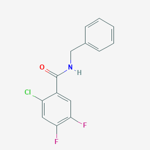 molecular formula C14H10ClF2NO B3623098 N-benzyl-2-chloro-4,5-difluorobenzamide 