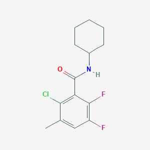 2-chloro-N-cyclohexyl-5,6-difluoro-3-methylbenzamide