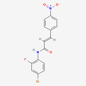 (2E)-N-(4-bromo-2-fluorophenyl)-3-(4-nitrophenyl)prop-2-enamide