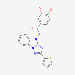 1-(3,4-dimethoxyphenyl)-2-[2-(2-thienyl)-4H-[1,2,4]triazolo[1,5-a]benzimidazol-4-yl]ethanone