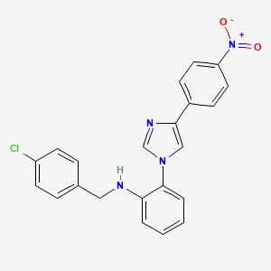 molecular formula C22H17ClN4O2 B3623147 (4-chlorobenzyl){2-[4-(4-nitrophenyl)-1H-imidazol-1-yl]phenyl}amine 