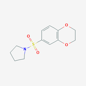 molecular formula C12H15NO4S B362318 1-(2,3-Dihydro-1,4-benzodioxin-6-ylsulfonyl)pyrrolidine CAS No. 301859-77-8