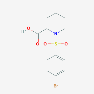 molecular formula C12H14BrNO4S B362320 1-((4-溴苯基)磺酰基)哌啶-2-羧酸 CAS No. 474625-93-9