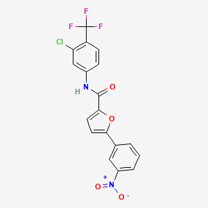 N-[3-chloro-4-(trifluoromethyl)phenyl]-5-(3-nitrophenyl)furan-2-carboxamide