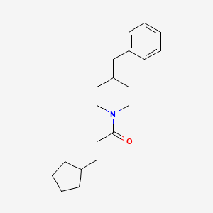 molecular formula C20H29NO B3623212 1-(4-Benzylpiperidin-1-yl)-3-cyclopentylpropan-1-one 