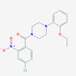 molecular formula C19H20ClN3O4 B3623213 1-(4-chloro-2-nitrobenzoyl)-4-(2-ethoxyphenyl)piperazine 