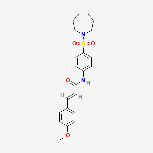 N-[4-(1-azepanylsulfonyl)phenyl]-3-(4-methoxyphenyl)acrylamide