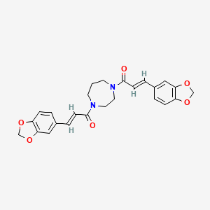 1,4-bis[3-(1,3-benzodioxol-5-yl)acryloyl]-1,4-diazepane