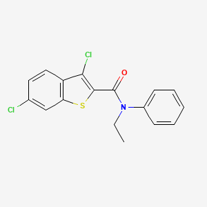 molecular formula C17H13Cl2NOS B3623270 3,6-dichloro-N-ethyl-N-phenyl-1-benzothiophene-2-carboxamide 