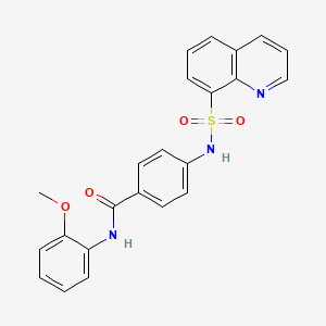 N-(2-methoxyphenyl)-4-[(8-quinolinylsulfonyl)amino]benzamide