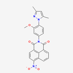 2-[4-(3,5-dimethyl-1H-pyrazol-1-yl)-3-methoxyphenyl]-6-nitro-1H-benzo[de]isoquinoline-1,3(2H)-dione