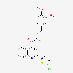 2-(5-chlorothiophen-2-yl)-N-[2-(3,4-dimethoxyphenyl)ethyl]quinoline-4-carboxamide