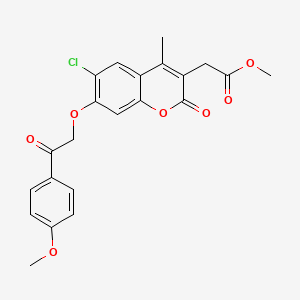 methyl {6-chloro-7-[2-(4-methoxyphenyl)-2-oxoethoxy]-4-methyl-2-oxo-2H-chromen-3-yl}acetate