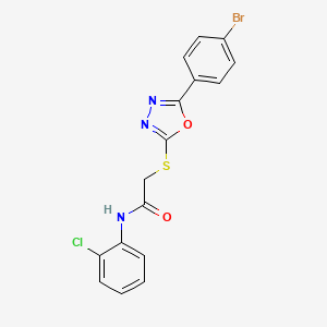 2-{[5-(4-bromophenyl)-1,3,4-oxadiazol-2-yl]thio}-N-(2-chlorophenyl)acetamide