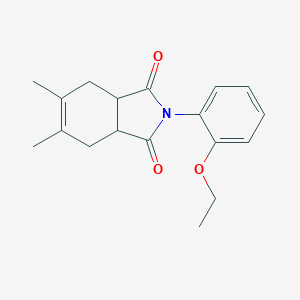molecular formula C18H21NO3 B362331 2-(2-ethoxyphenyl)-5,6-dimethyl-3a,4,7,7a-tetrahydro-1H-isoindole-1,3(2H)-dione CAS No. 301157-22-2