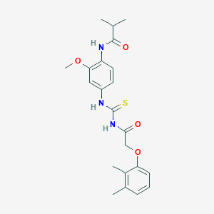 N-{4-[({[(2,3-dimethylphenoxy)acetyl]amino}carbonothioyl)amino]-2-methoxyphenyl}-2-methylpropanamide