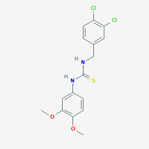 molecular formula C16H16Cl2N2O2S B3623351 N-(3,4-dichlorobenzyl)-N'-(3,4-dimethoxyphenyl)thiourea 