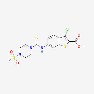 methyl 3-chloro-6-({[4-(methylsulfonyl)-1-piperazinyl]carbonothioyl}amino)-1-benzothiophene-2-carboxylate