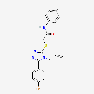 molecular formula C19H16BrFN4OS B3623385 2-{[4-allyl-5-(4-bromophenyl)-4H-1,2,4-triazol-3-yl]thio}-N-(4-fluorophenyl)acetamide 