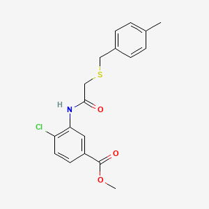 methyl 4-chloro-3-({[(4-methylbenzyl)thio]acetyl}amino)benzoate