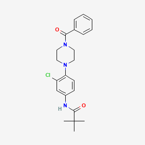 N-[4-(4-benzoyl-1-piperazinyl)-3-chlorophenyl]-2,2-dimethylpropanamide