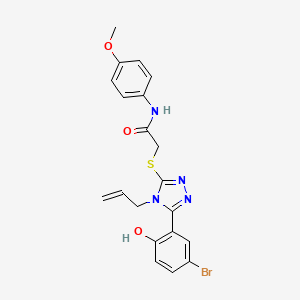 molecular formula C20H19BrN4O3S B3623470 2-{[4-allyl-5-(5-bromo-2-hydroxyphenyl)-4H-1,2,4-triazol-3-yl]thio}-N-(4-methoxyphenyl)acetamide 