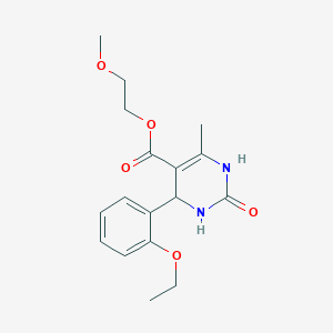 molecular formula C17H22N2O5 B362348 2-Methoxyethyl 4-(2-ethoxyphenyl)-6-methyl-2-oxo-1,2,3,4-tetrahydropyrimidine-5-carboxylate CAS No. 330847-59-1
