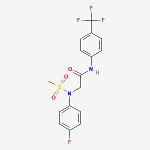 N~2~-(4-fluorophenyl)-N~2~-(methylsulfonyl)-N~1~-[4-(trifluoromethyl)phenyl]glycinamide