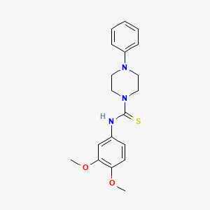 molecular formula C19H23N3O2S B3623511 N-(3,4-dimethoxyphenyl)-4-phenyl-1-piperazinecarbothioamide 